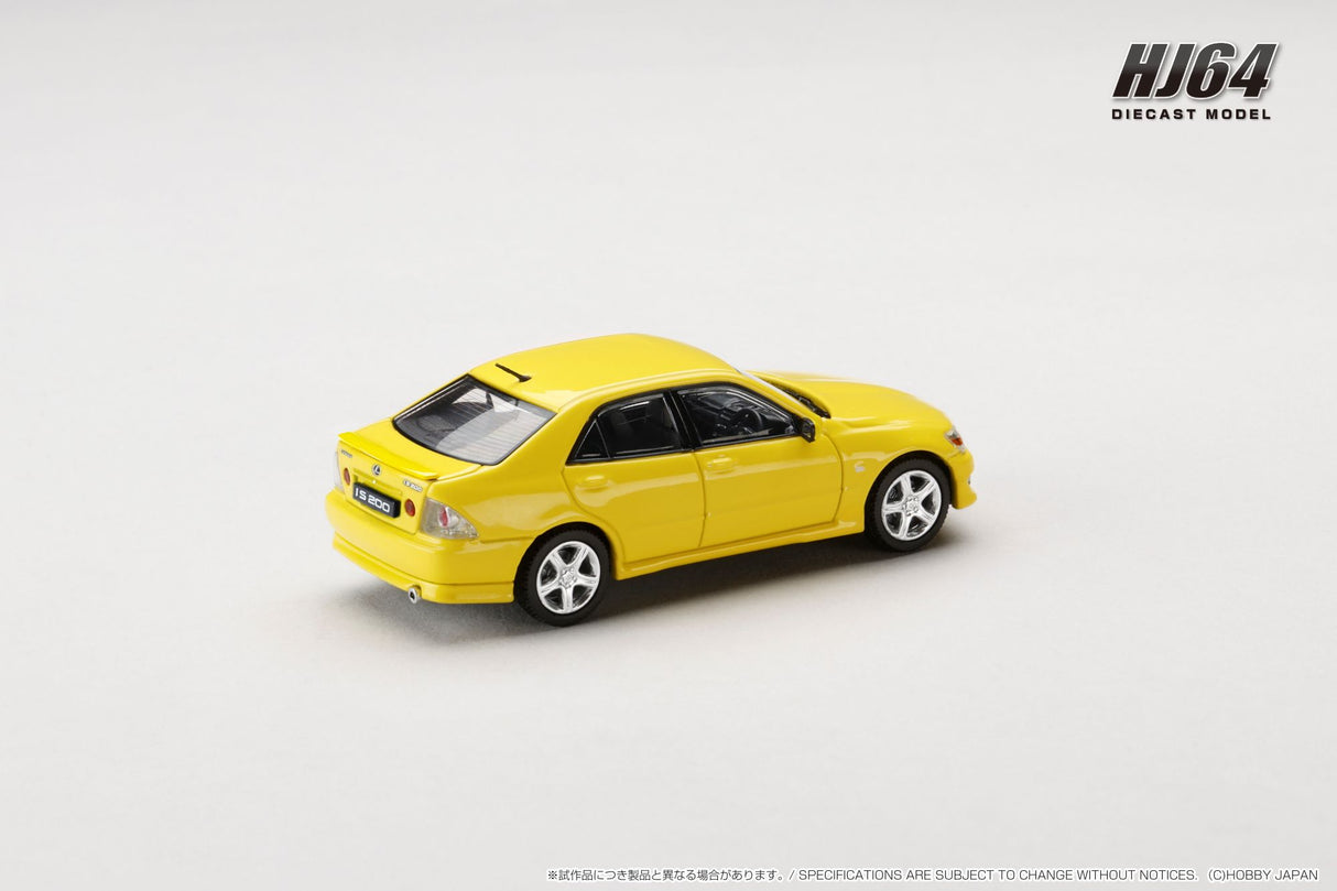 Hobby Japan 1:64 Toyota ALTEZZA RS200 (E10) 1999 in Yellow