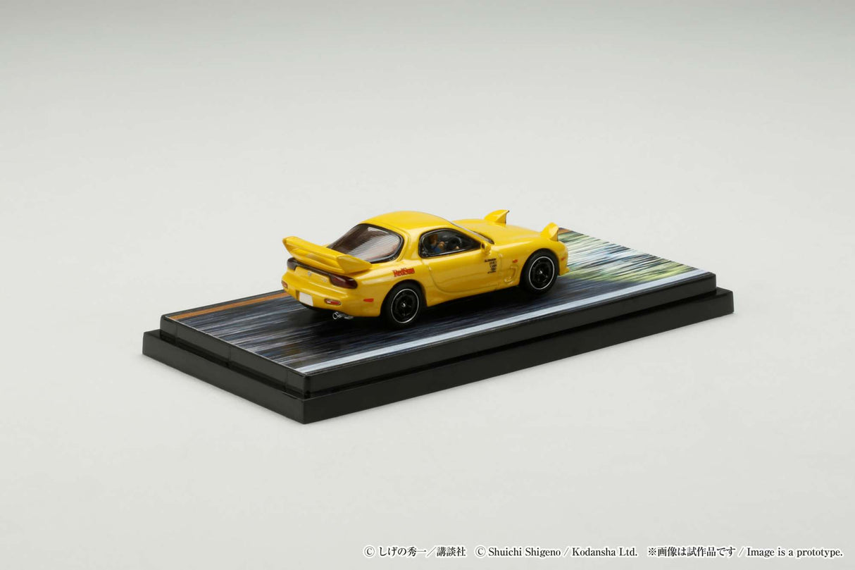 Hobby Japan 1:64 Mazda RX-7 (FD3S) Red Suns Initial D vs Takeshi Nakazato with Keisuke Takahashi Figure