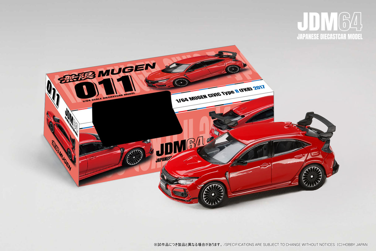 *PREORDER* Hobby Japan 1:64 Honda Civic Type-R (FK8) MUGEN in Flame Red