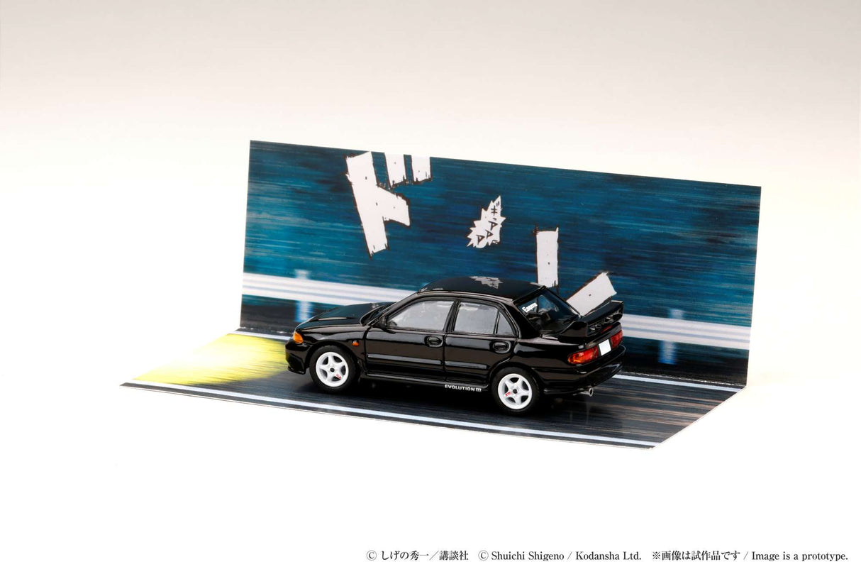 *PREORDER* Hobby Japan 1:64 Mitsubishi Lancer RS Evolution III / INITIAL D Kyoichi Sudo VS Ryosuke Takahashi