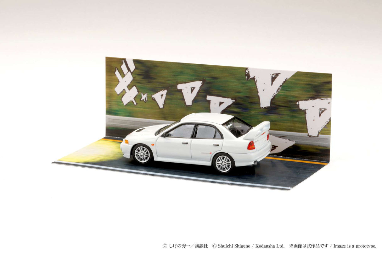 *PREORDER* Hobby Japan 1:64 Mitsubishi Lancer RS Evolution III / INITIAL D Seiji Iwaki VS Takumi Fujiwara