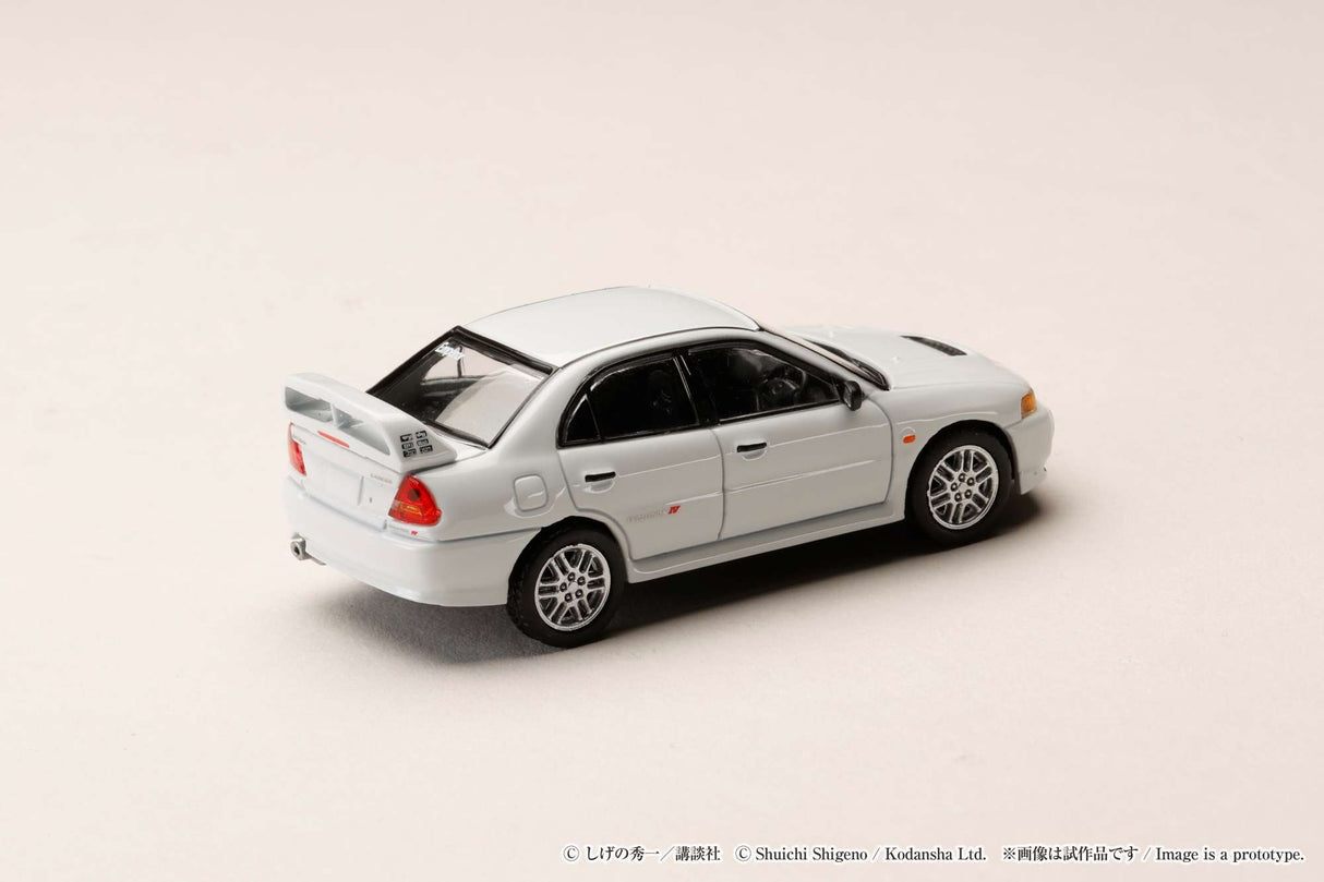 *PREORDER* Hobby Japan 1:64 Mitsubishi Lancer RS Evolution III / INITIAL D Seiji Iwaki VS Takumi Fujiwara