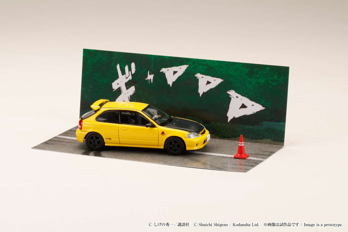*PREORDER* Hobby Japan 1:64 Honda CIVIC (EK9) Todojuku / INITIAL D Tomoyuki Tachi VS Takumi Fujiwara