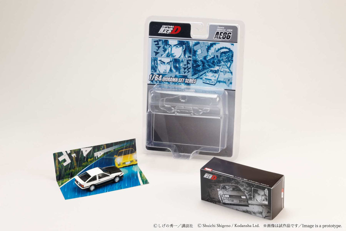 *PREORDER* HobbyJapan 1/64 Toyota COROLLA LEVIN (AE86)/ INITIAL D Wataru Akiyama VS Keisuke Takahashi