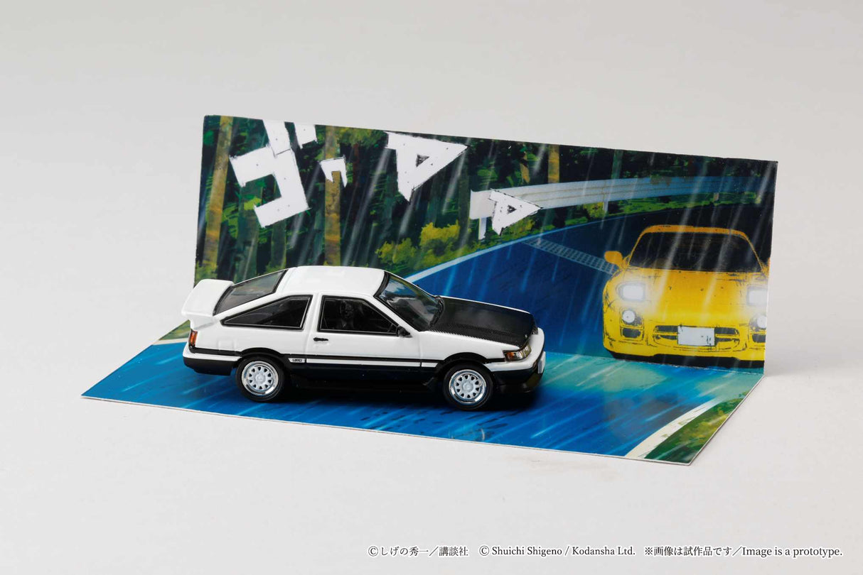*PREORDER* HobbyJapan 1/64 Toyota COROLLA LEVIN (AE86)/ INITIAL D Wataru Akiyama VS Keisuke Takahashi