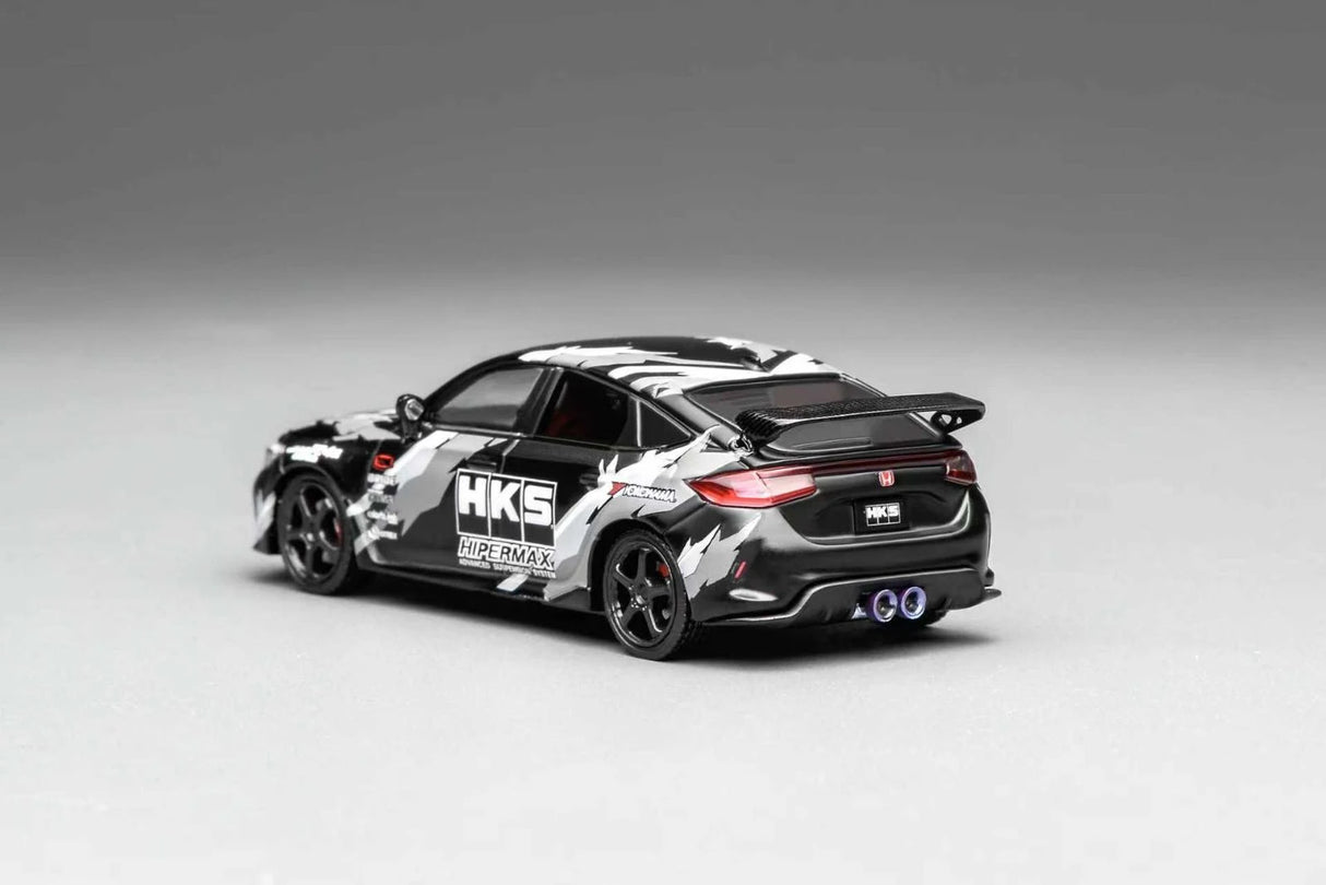 *PREORDER* MotorHelix 1:64 Honda Civic Type-R (FL5) HKS Livery in Matte Black