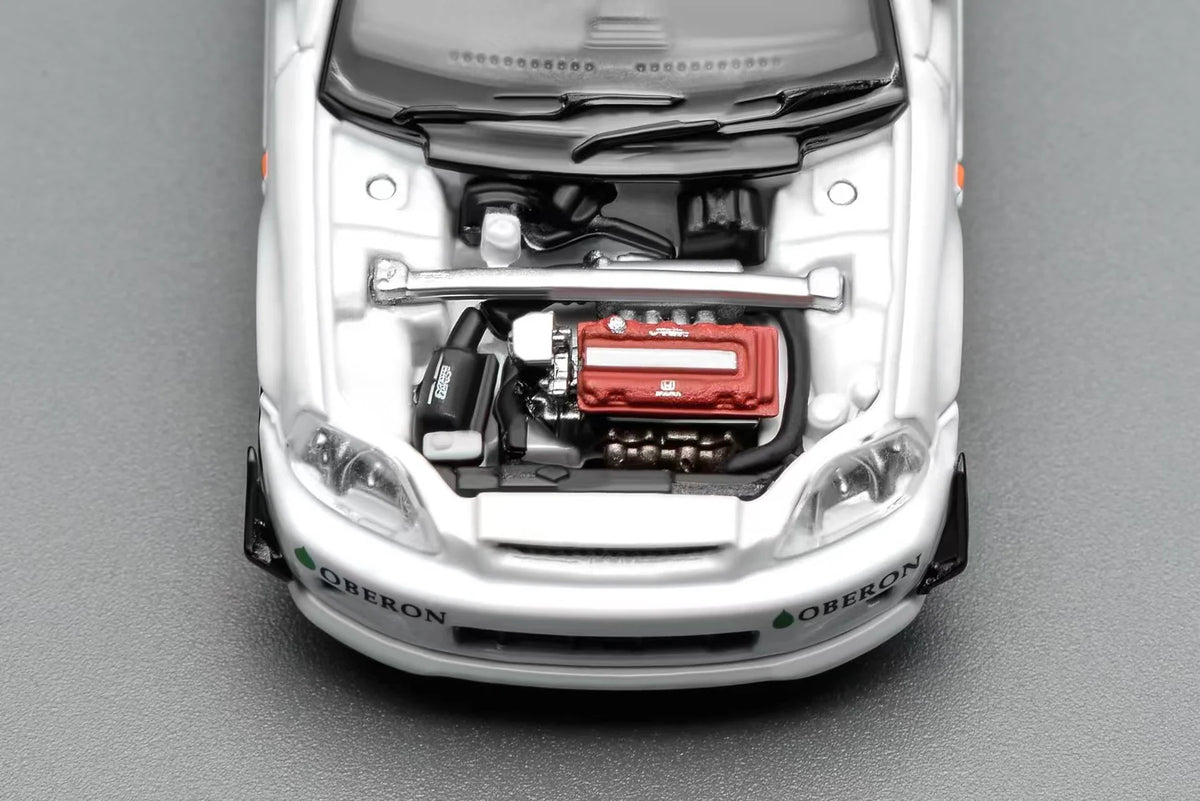 MotorHelix 1:64 Honda Civic Type-R (EK9) J's Racing in White