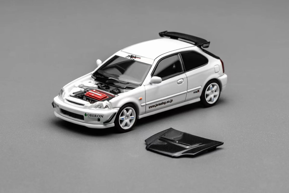 MotorHelix 1:64 Honda Civic Type-R (EK9) J's Racing in White