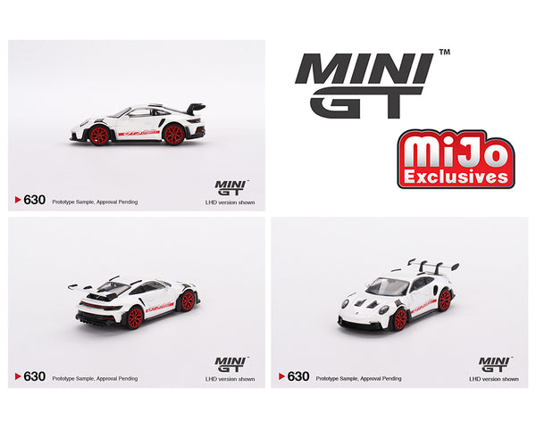 *PREORDER* MINI GT 1/64 Porsche 911 (992) GT3 RS in White with Pyro Red Accents