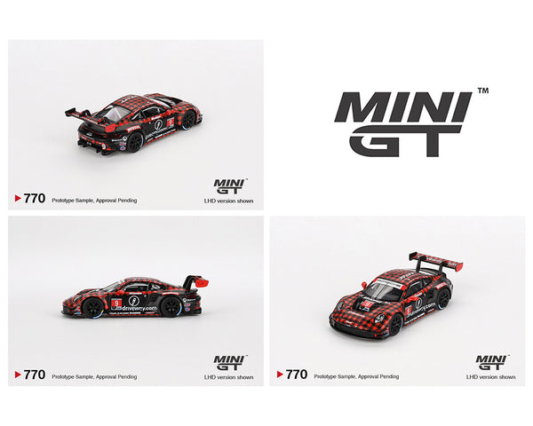 *PREORDER* MINI GT 1:64 Porsche 911 GT3 R #9 GTD PRO Pfaff Motorsports IMSA 2023 Sebring 12 Hrs. Winner