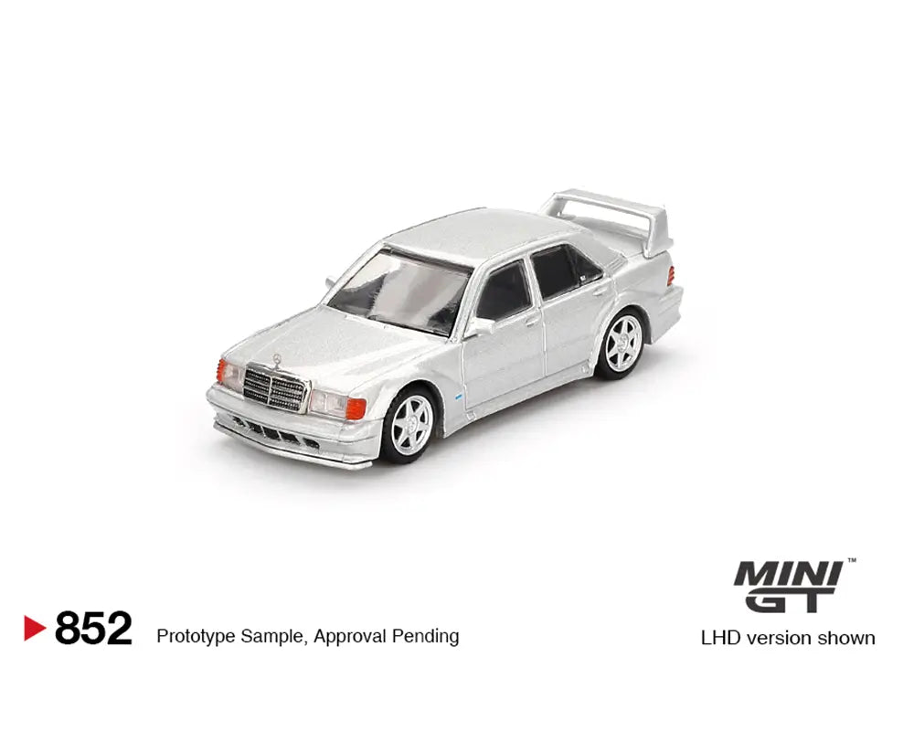 MINI GT MERCEDES-BENZ 190E EVOLUTION II SILVER #170 MIJO TSM