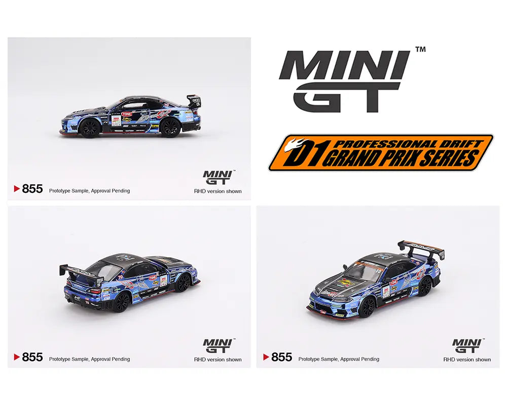 MINI GT 1:64 Nissan Silvia (S15) D-MAX #70 D-MAX Racing 2023 D1 Grand Prix Japan Edition