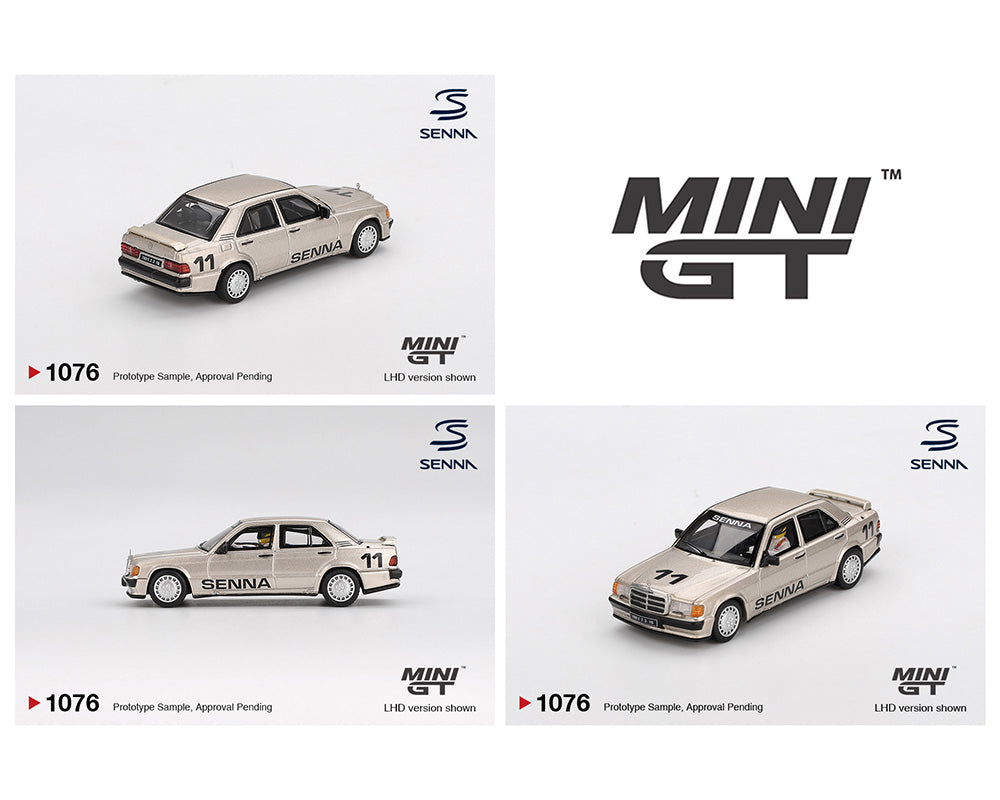*PREORDER* MINI GT 1:64 Mercedes-Benz 190 E 2.3-16 #11 Ayrton Senna 1984 Nürburgring Race of Champions w/ Figure