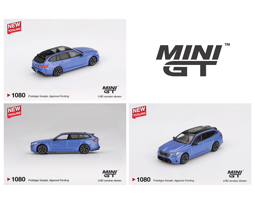 *PREORDER* MINI GT 1:64 BMW M5 Touring (G99) in Marina Bay Blue Metallic