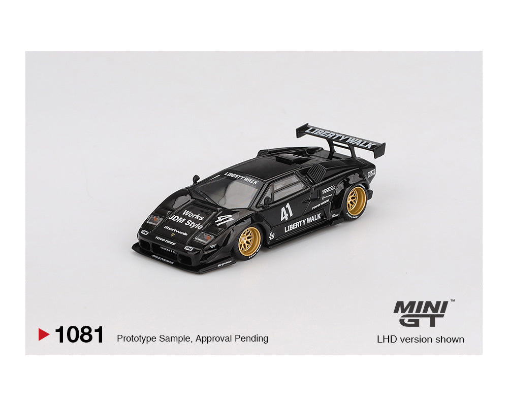*PREORDER* MINI GT 1:64 Lamborghini Countach LB-WORKS in Black