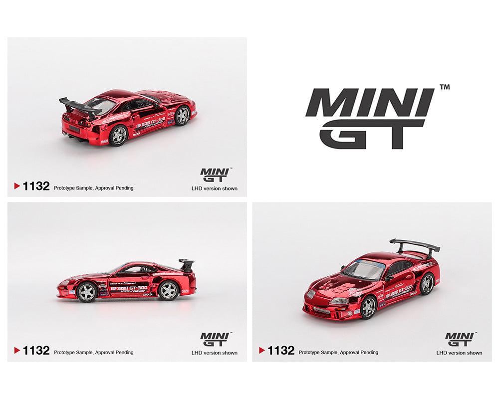 *PREORDER* MINI GT 1:64 Toyota Supra (A80) Top Secret GT-300 Top Secret Red Chrome
