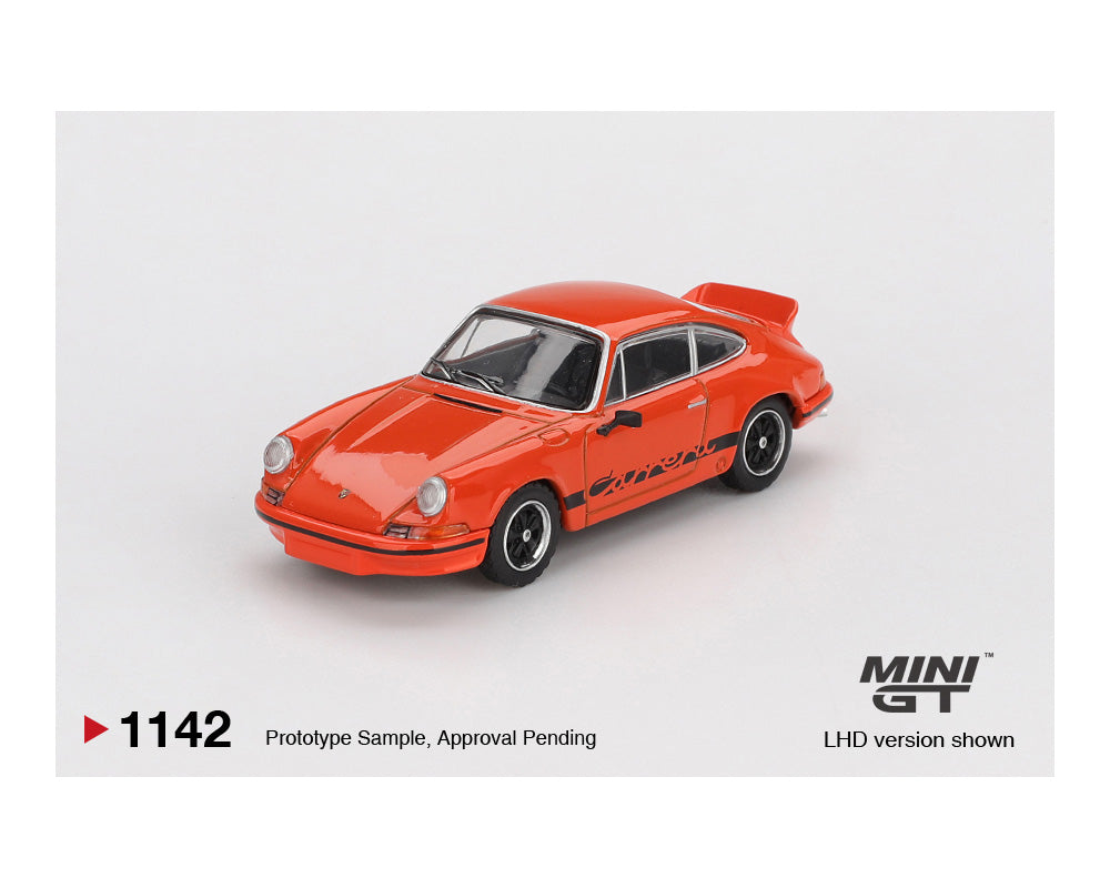 *PREORDER* MINI GT 1:64 Porsche 911 Carrera RS 2.7 - Tangerine with Black Livery