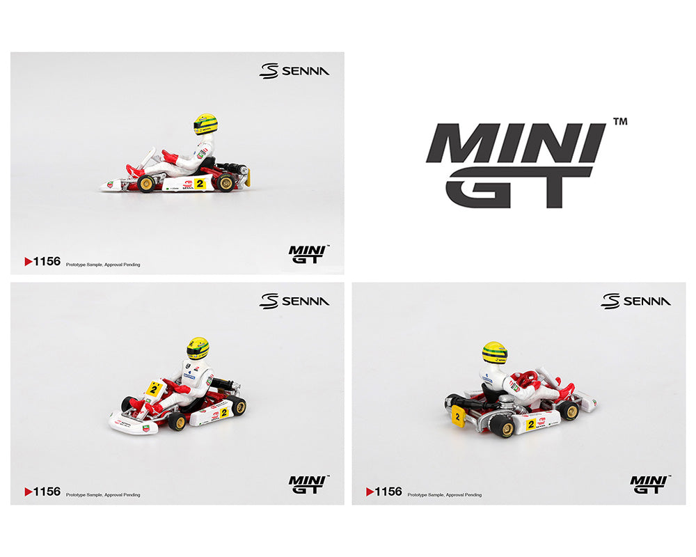 *PREORDER* MINIGT 1:64 Senna Kart #2 Ayrton Senna da Silva 1993 Masters of Paris-Bercy in Red