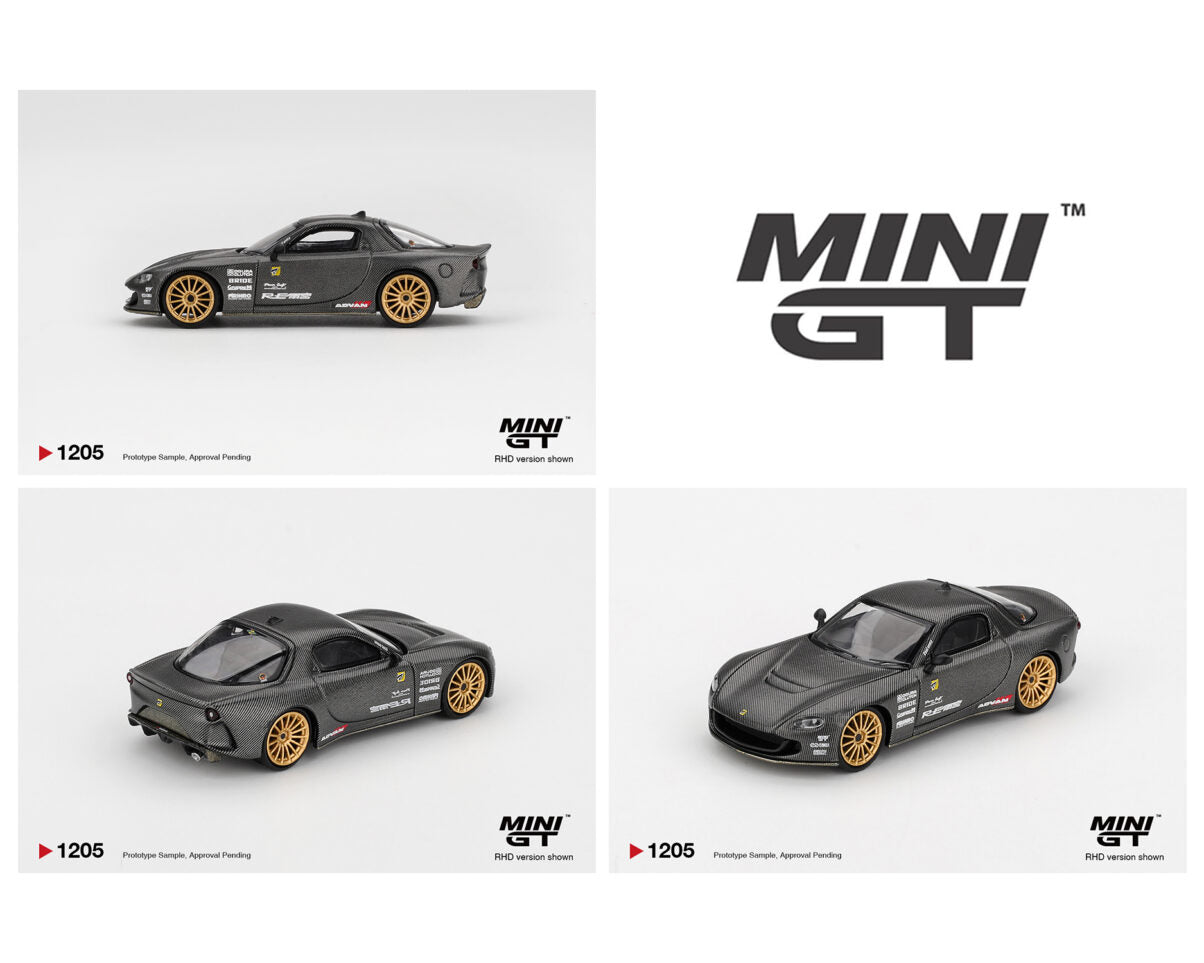 *PREORDER* MINIGT 1:64 Mazda RX-7 RE-Amemiya Matsukiyo KOKU 3 Rotor NA-7 TAS 2025 Besy Tuned Car Award in Carbon