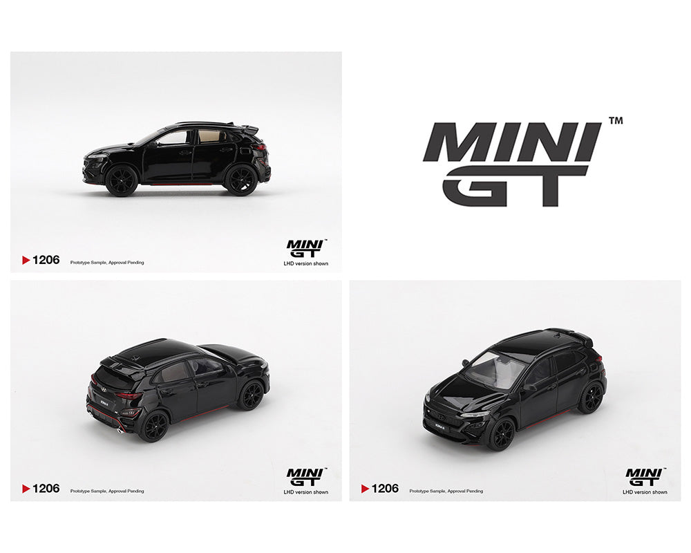 *PREORDER* MINIGT 1:64 Hyundai Kona N – Phantom Black – Korea Exclusive