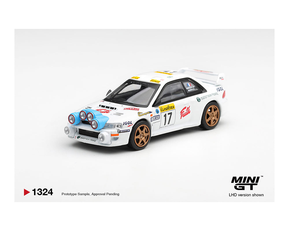 *PREORDER* MINIGT 1:64 Subaru Impreza WRC98 #17 1999 Rally Monte-Carlo in White
