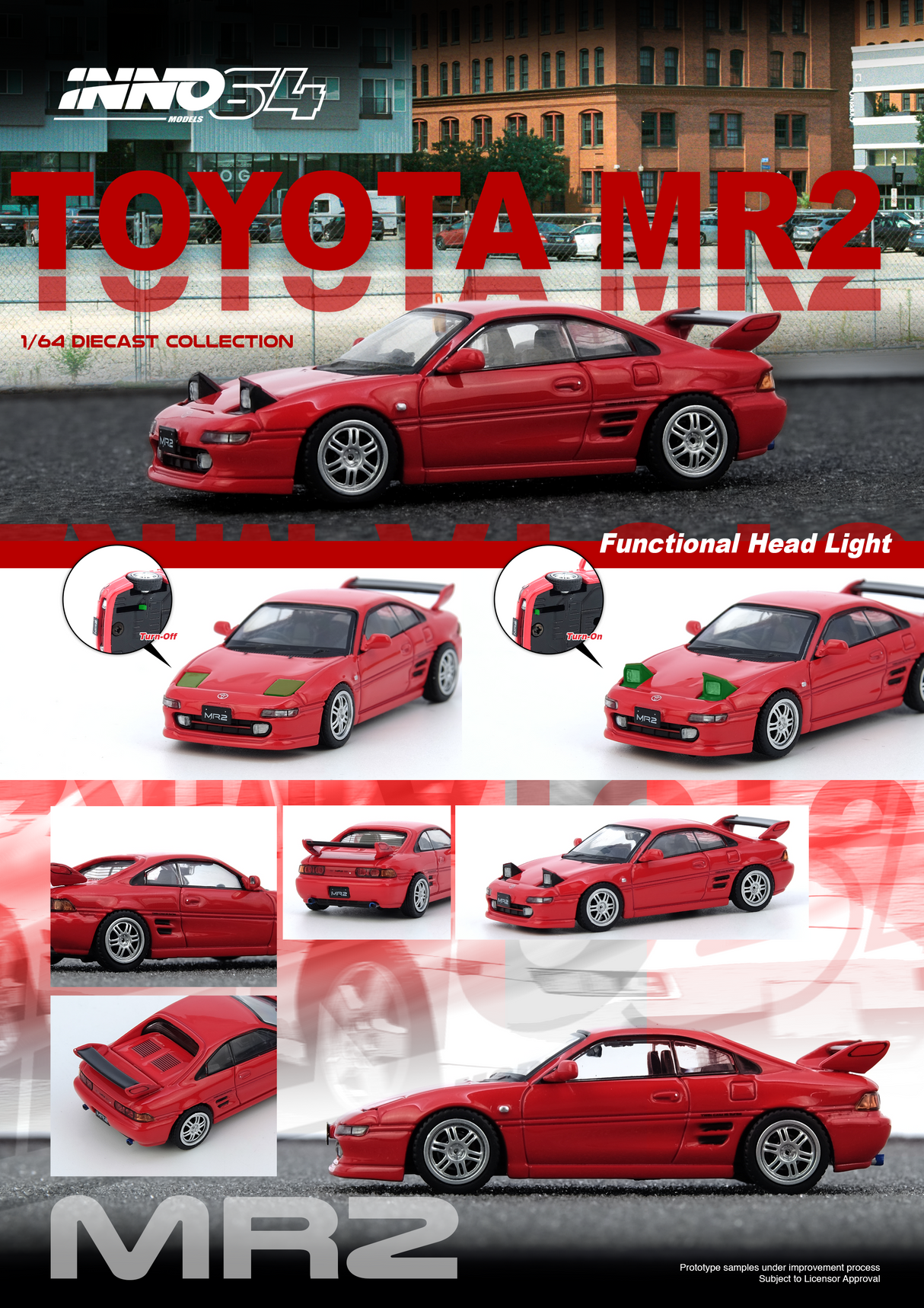 INNO64 1:64 Toyota MR2 (SW20) in Red