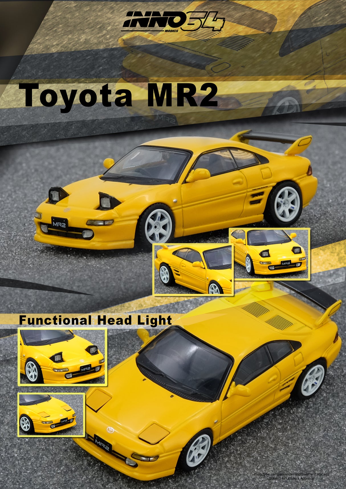 *PREORDER* INNO64 1:64 Toyota MR2 (SW20) in Yellow