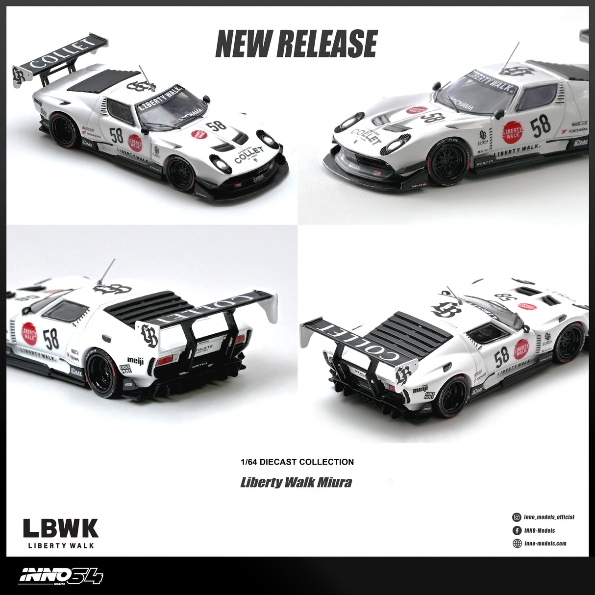 *PREORDER* INNO64 1:64 Lamborghini Miura GT LB-Silhouette WORKS
