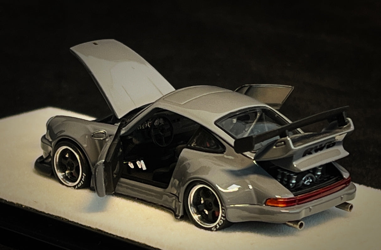 PGM 1:64 Porsche 930 RWB in Cement Gray Regular Version