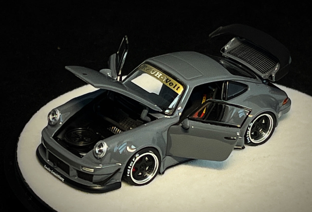 PGM 1:64 Porsche 930 RWB in Cement Gray Luxury Version