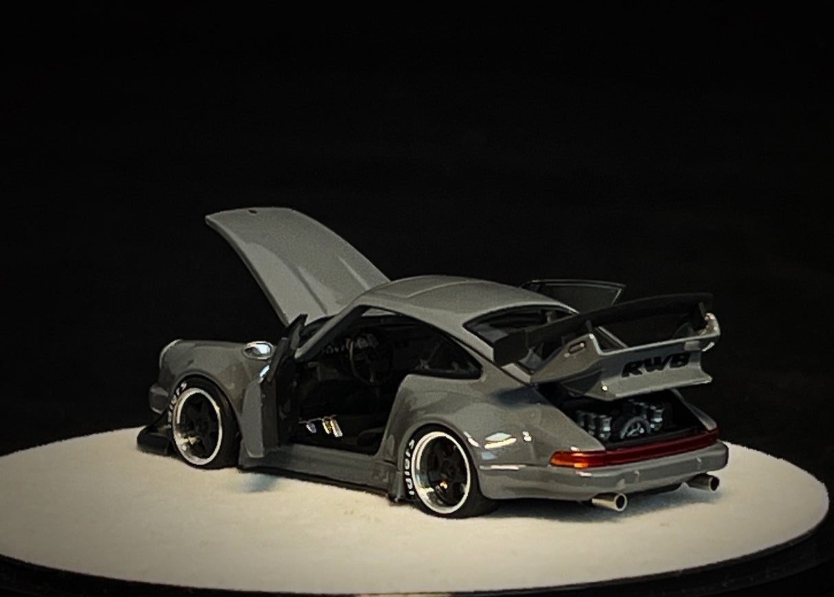 PGM 1:64 Porsche 930 RWB in Cement Gray Luxury Version
