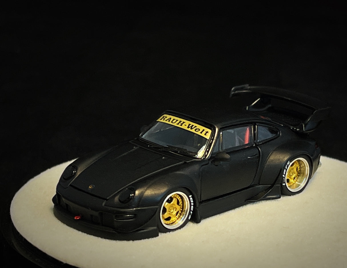 PGM 1:64 Porsche 993 RWB in Matte Black Luxury Version