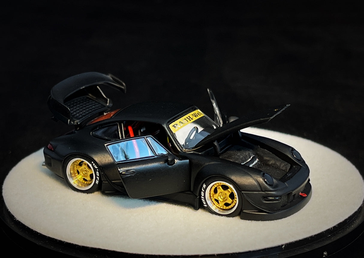 PGM 1:64 Porsche 993 RWB in Matte Black Luxury Version
