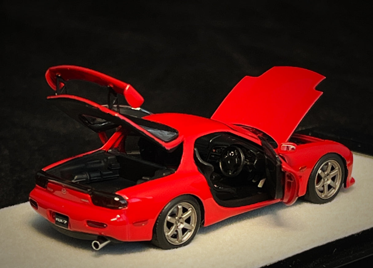 PGM Models 1:64 Mazda RX-7 (FD3S) in Red Standard Square Base Version