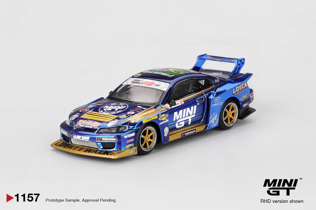 *PREORDER* MINI GT 1:64 Nissan LB-Super Silhouette S15 Silvia #555 Team MINI GT Liberty Walk – 2025 Formula Drift
