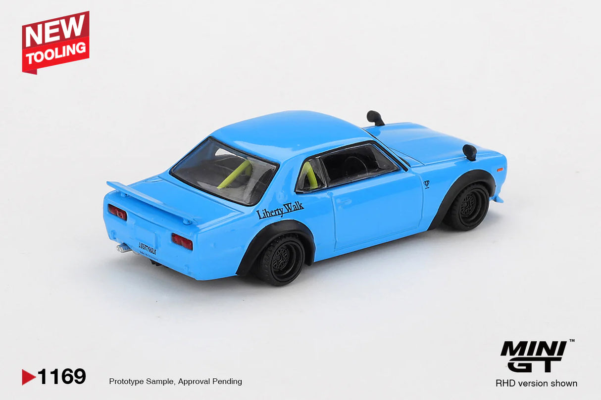 *PREORDER* MINI GT 1:64 Nissan LB★Works HAKOSUKA in Baby Blue