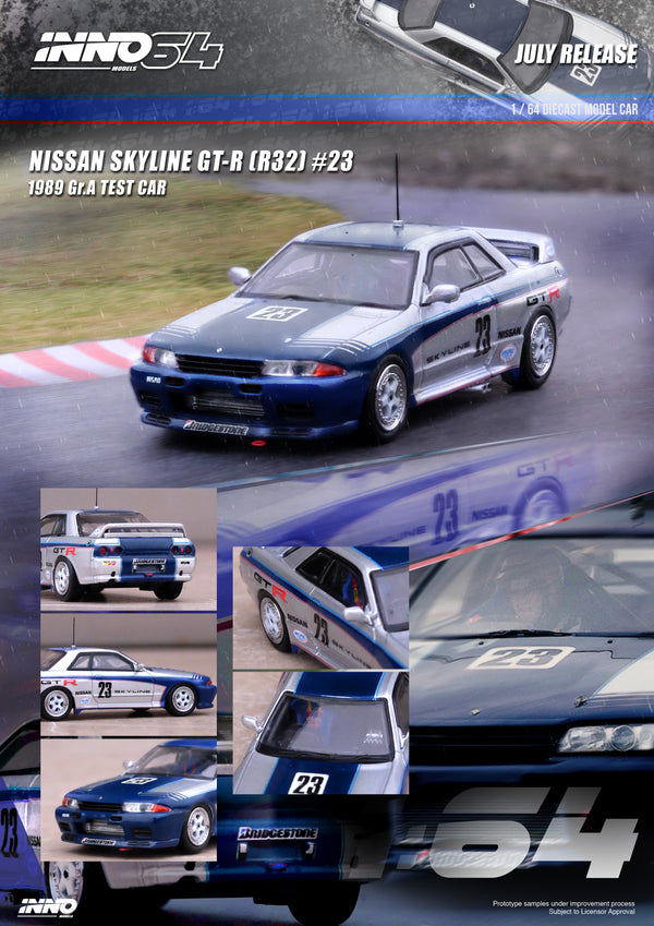 INNO64 1:64 Nissan Skyline GT-R (R32) (R32) Gr.A Test Car 1989