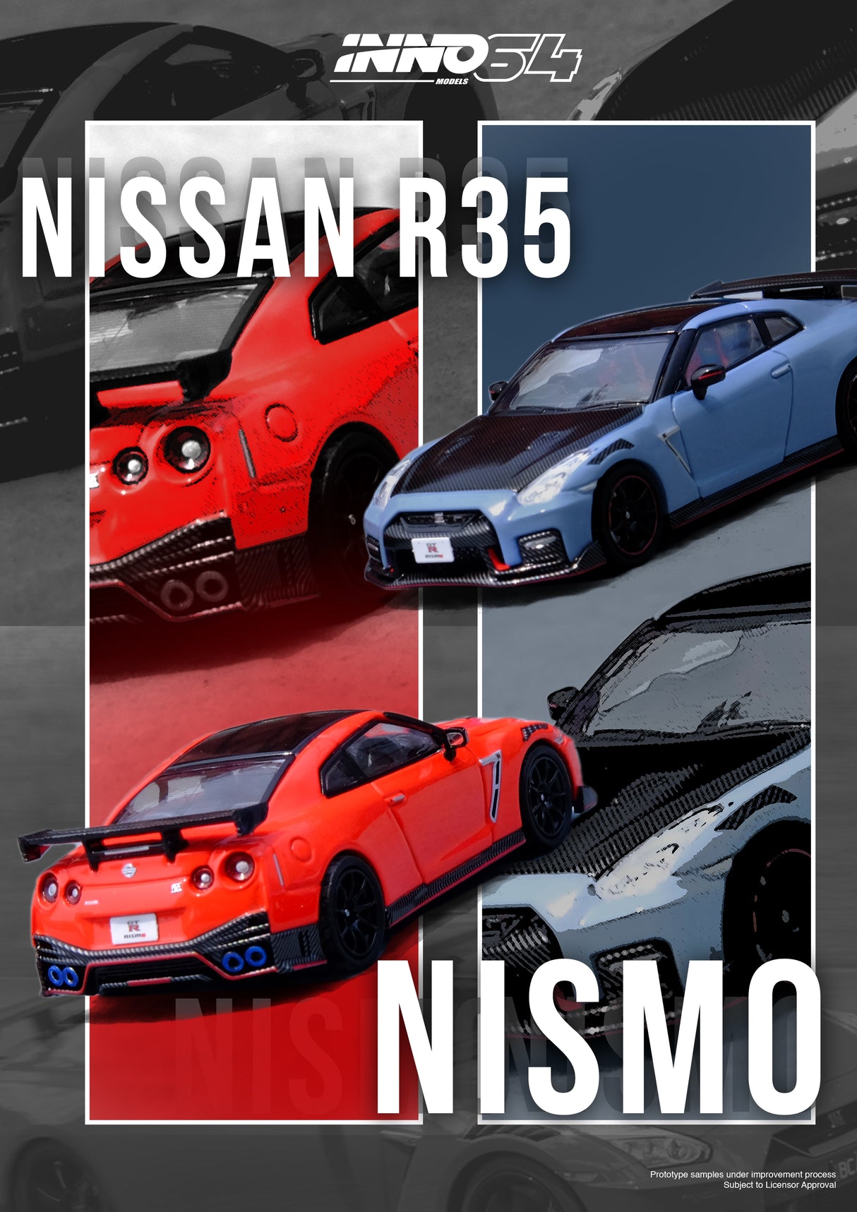 INNO64 1:64 Nissan GT-R (R35) NISMO in Red