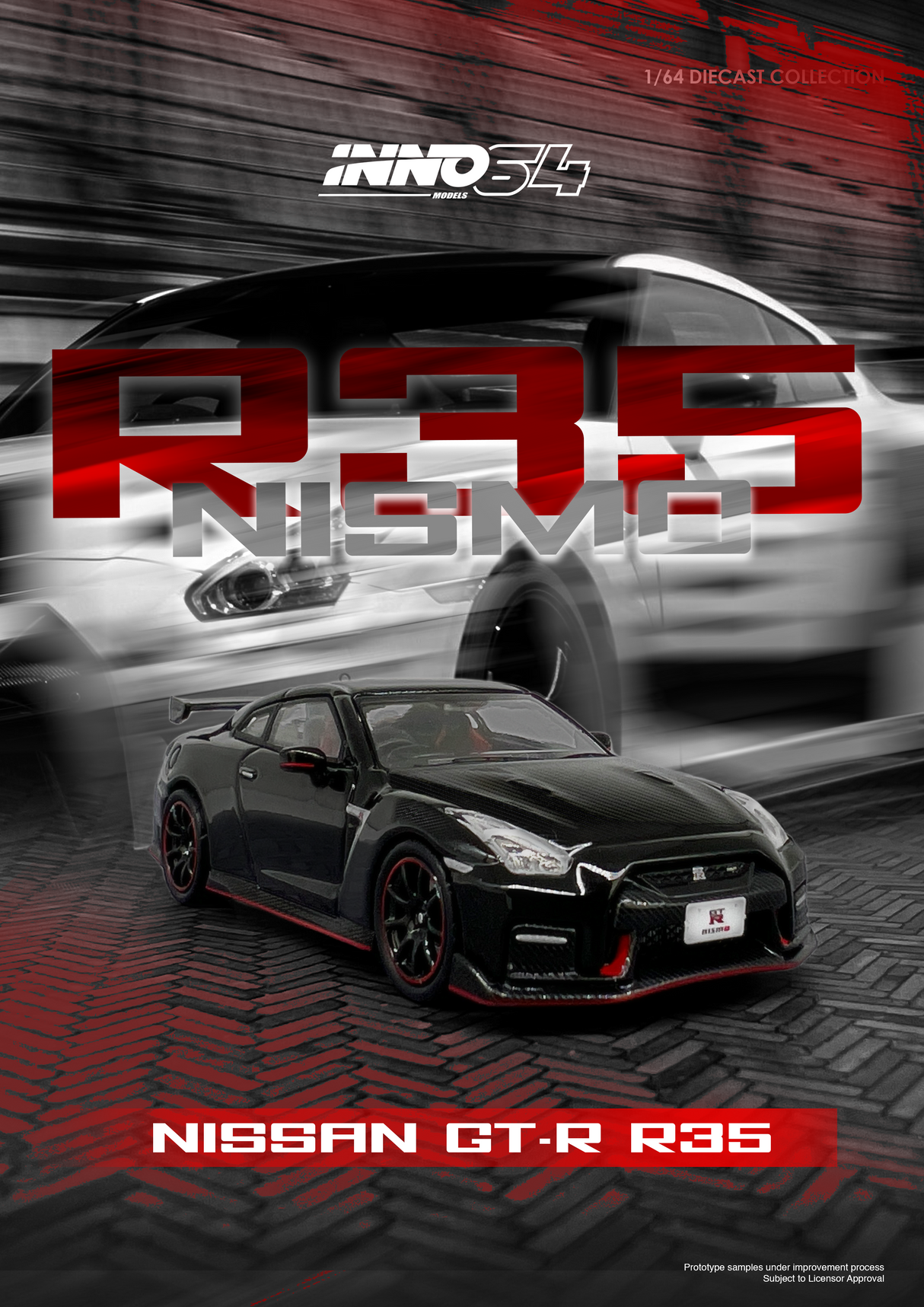 INNO64 1:64 Nissan GT-R (R35) NISMO in Black