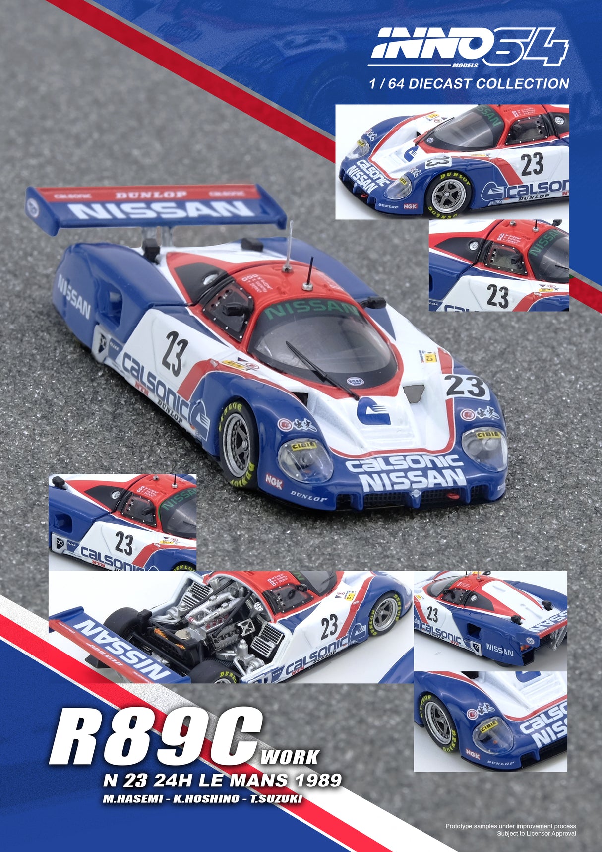 *PREORDER* INNO64 1:64 Nissan R89C Le Mans 1989 No23 Masahiro Hasemi / Kazuyoshi Hoshino / Toshio Suzuki