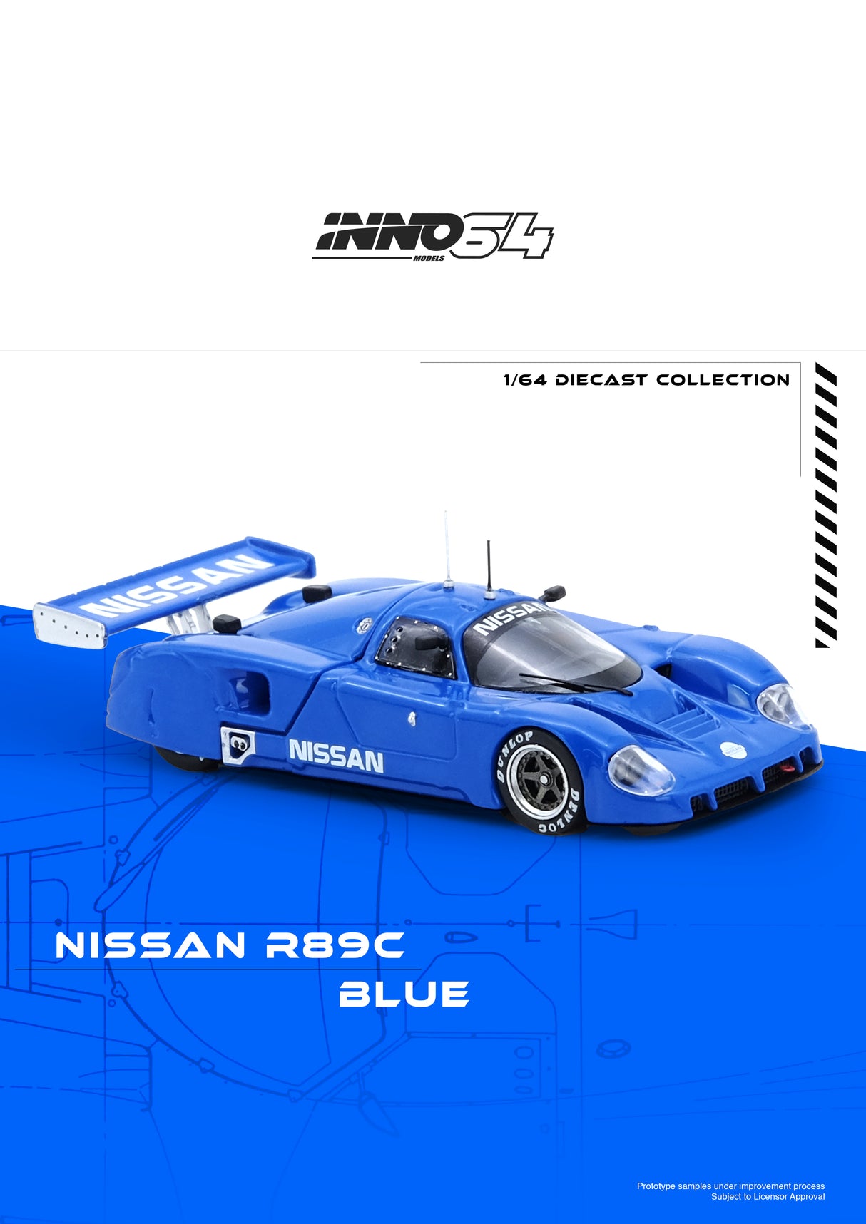 INNO64 1:64 Nissan R89C in Blue