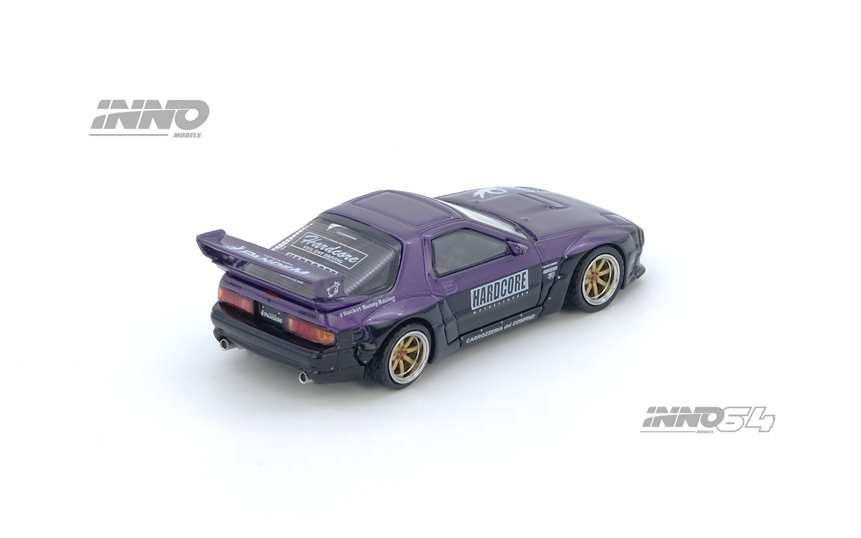 *PREORDER* INNO64 1:64 Mazda RX-7 (FC3S) "PANDEM ROCKET BUNNY" in Purple