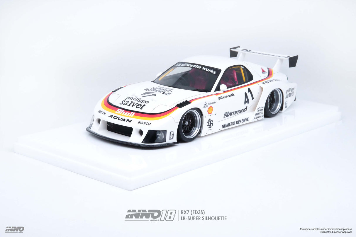 INNO Models 1/18 Mazda RX-7 (FD3S) Super Silhouette LBWK in White