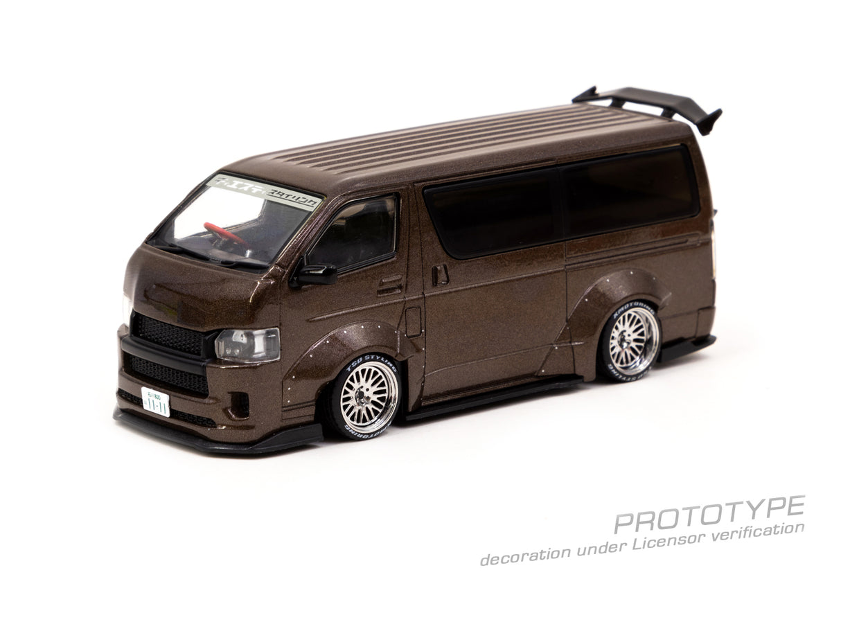 Tarmac Works 1:43 Toyota Hiace Widebody in Brown