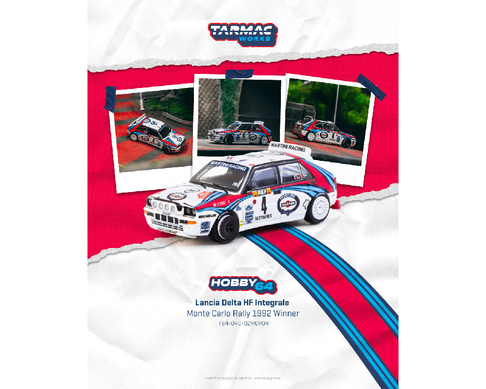 *PREORDER* Tarmac Works 1:64 Lancia Delta HF Integrale Monte Carlo Rally 1992 Winner