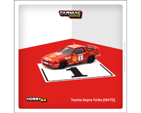*PREORDER* Tarmac Works 1:64 Toyota Supra Turbo (MA70) in Red