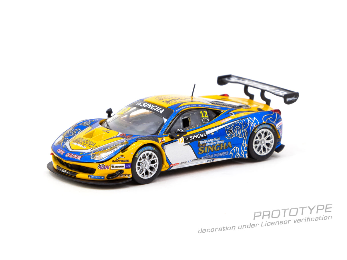 Tarmac Works 1:64 Ferrari 458 Italia GT3, GT Asia 2016, C. Van Dam / P. Bhirombhakdi