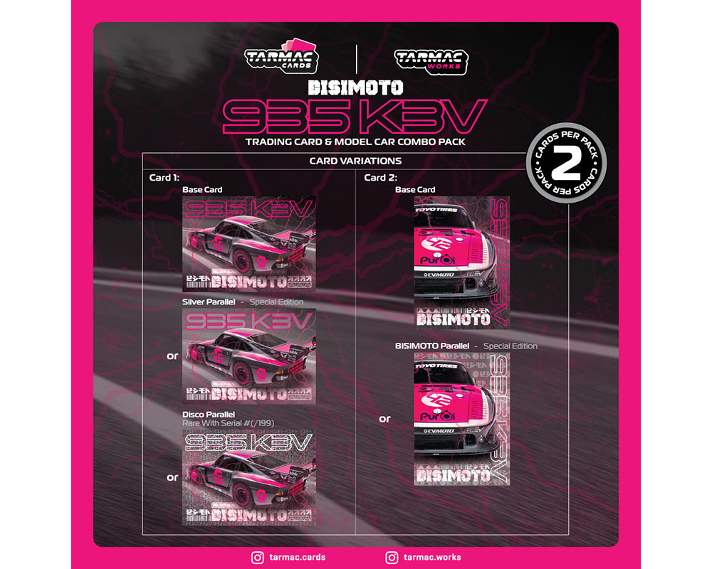 Tarmac Works 1:64 Bisimoto Porsche 935 K3V with Trading Cards