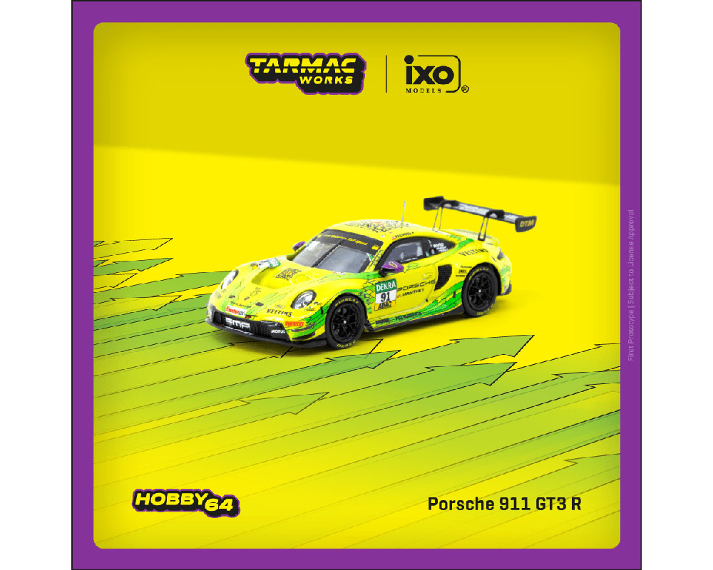 Tarmac Works 1:64 Porsche 911 GT3 R in Yellow