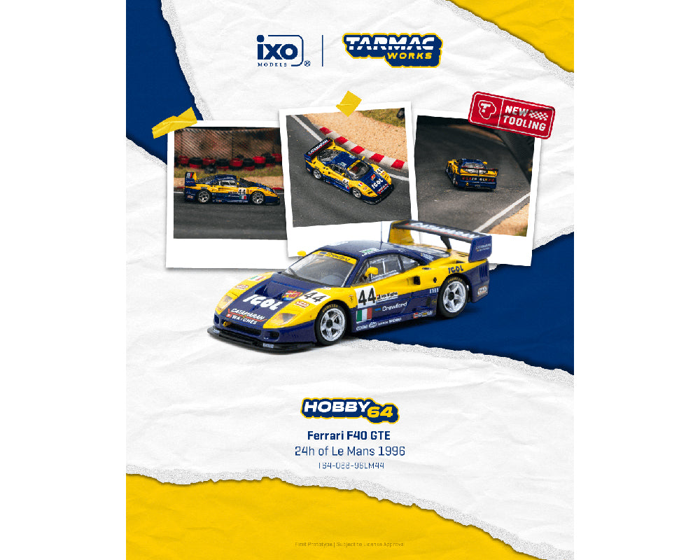 *PREORDER* Tarmac Works 1:64 Ferrari F40 GTE 24h of Le Mans 1996